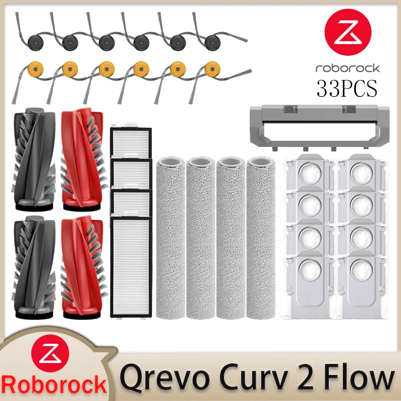 Roborock Qrevo Curv 2 FlowRobot Vacuum Cleaner Accessories Main Brush Side Brush HEPA Filter Mop Cloths Spare Parts
Roborock Qrevo Curv 2 FlowRobot Vacuum Cleaner Accessories Main Brush Side Brush HEPA Filter Mop Cloths Spare Parts