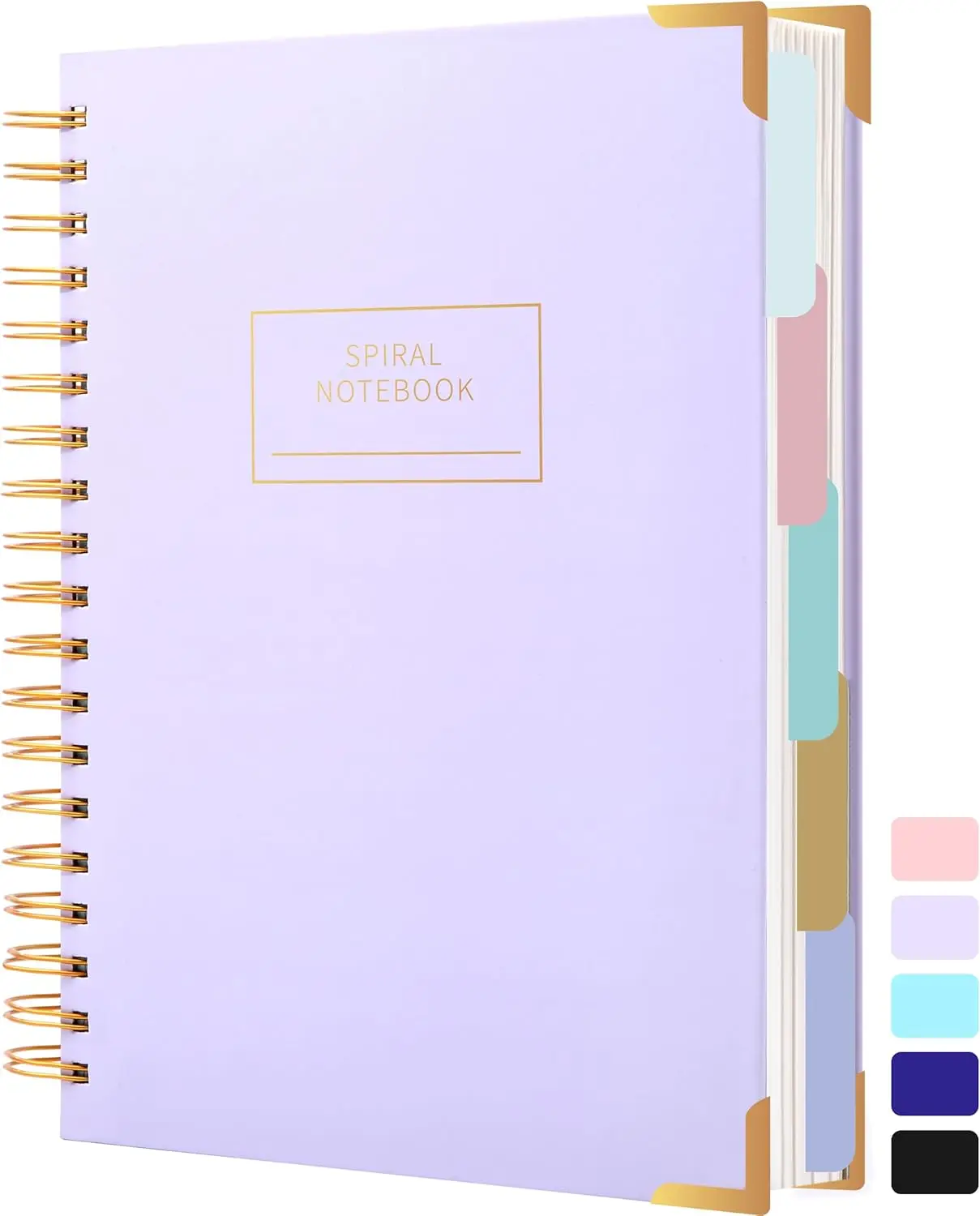 Hardcover Spiral Notebook 8x10, 240 Pages, College Ruled, 5 Dividers, Purple
Hardcover Spiral Notebook 8x10, 240 Pages, College Ruled, 5 Dividers, Purple