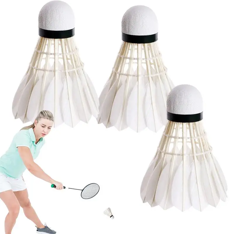 3PCS Badminton Shuttlecock White Training Ball Shuttlecock Professional Duck Feather Badminton Shuttlecocks High Speed Balls
3PCS Badminton Shuttlecock White Training Ball Shuttlecock Professional Duck Feather Badminton Shuttlecocks High Speed Balls