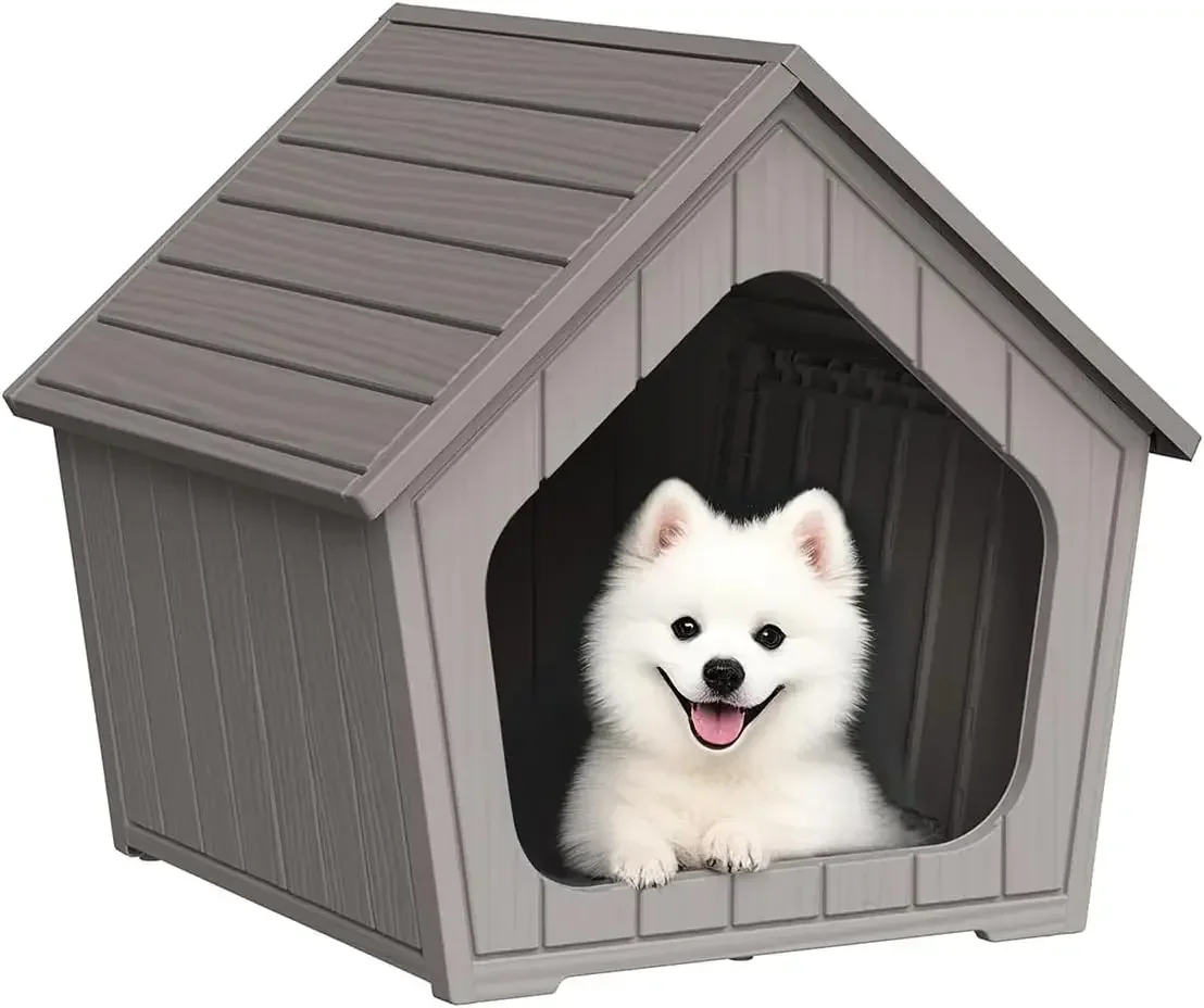 Dog House Indoor Outdoor,Resin Weatherproof Dog House for Small Dogs and Cats,Durable Outside Doghouse with Air Vents 
Dog House Indoor Outdoor,Resin Weatherproof Dog House for Small Dogs and Cats,Durable Outside Doghouse with Air Vents