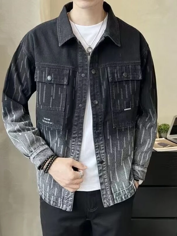 adient цветная полосатая свободная посадка irt Sle мужская джинсовая куртка повседневная одежда из смеси хлопка и полиэстера длинный молодежный топ све
adient цветная полосатая свободная посадка irt Sle мужская джинсовая куртка повседневная одежда из смеси хлопка и полиэстера длинный молодежный топ све