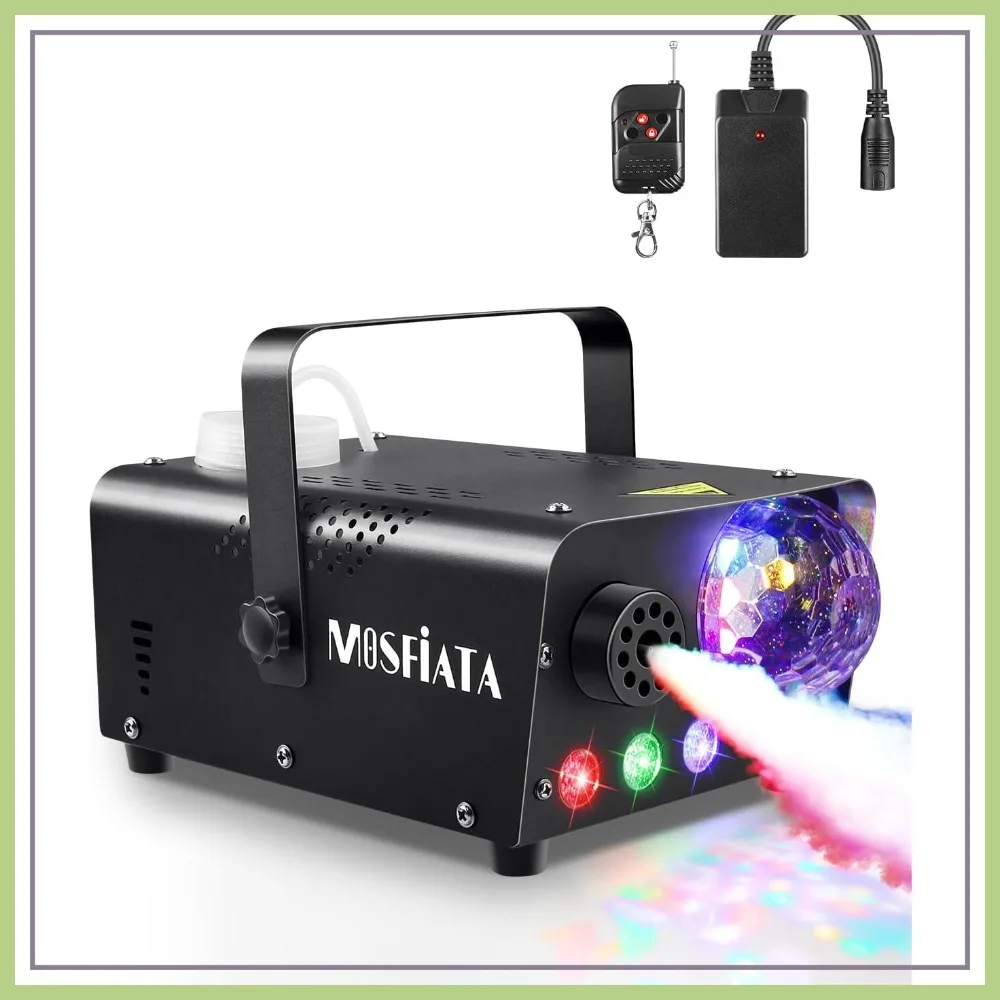 600W Fog Machine with Disco Light, 2500 CFM Spray, Remote Control, Perfect for Halloween, Christmas, Party, DJ Stage Effect
600W Fog Machine with Disco Light, 2500 CFM Spray, Remote Control, Perfect for Halloween, Christmas, Party, DJ Stage Effect