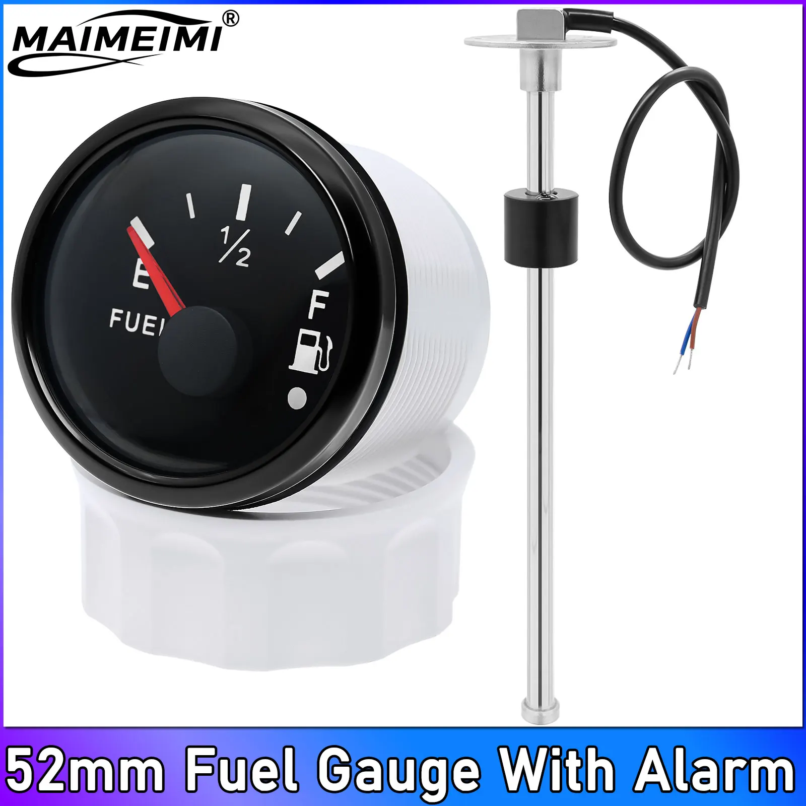 0-190 Ohm Fuel Level Sensor + 52MM Fuel Level Gauge Waterproof Pointer Oil Tank Meter Car Universal with Red Backlight 12V 24V
0-190 Ohm Fuel Level Sensor + 52MM Fuel Level Gauge Waterproof Pointer Oil Tank Meter Car Universal with Red Backlight 12V 24V
