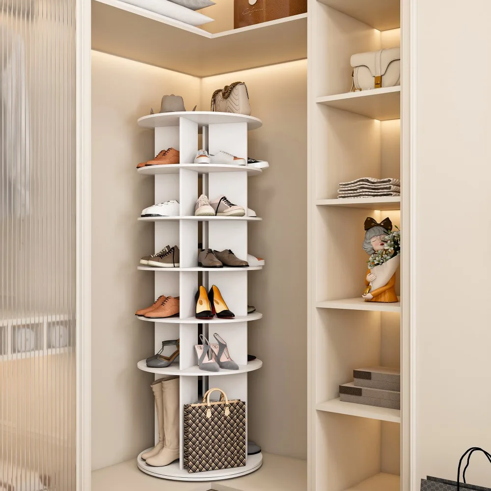 Rotating Shoe Rack Tower, 6-Tier Spinning Shoes Rack,Free Standing 360° Revolving Shoe Organizer,High Bottom Design Shoes Tower
Rotating Shoe Rack Tower, 6-Tier Spinning Shoes Rack,Free Standing 360° Revolving Shoe Organizer,High Bottom Design Shoes Tower