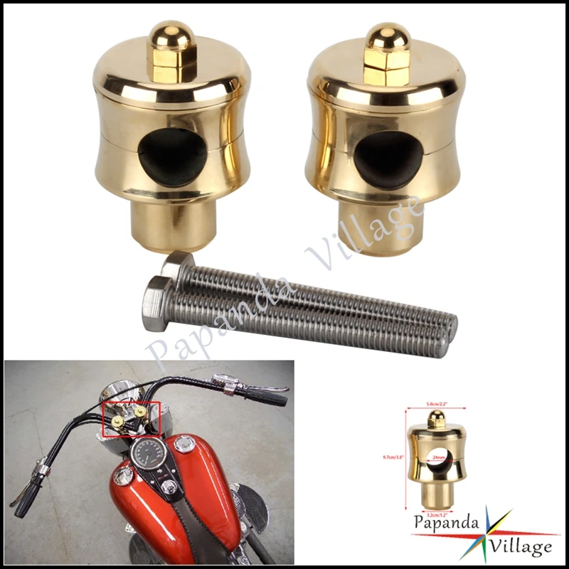 Motorcycle 1" Lower Handlebar Risers Fit Universal 25mm Handle Bar Clamp For Harley Honda Yamaha Suzuki BMW Cafe Racer Brass
Motorcycle 1" Lower Handlebar Risers Fit Universal 25mm Handle Bar Clamp For Harley Honda Yamaha Suzuki BMW Cafe Racer Brass