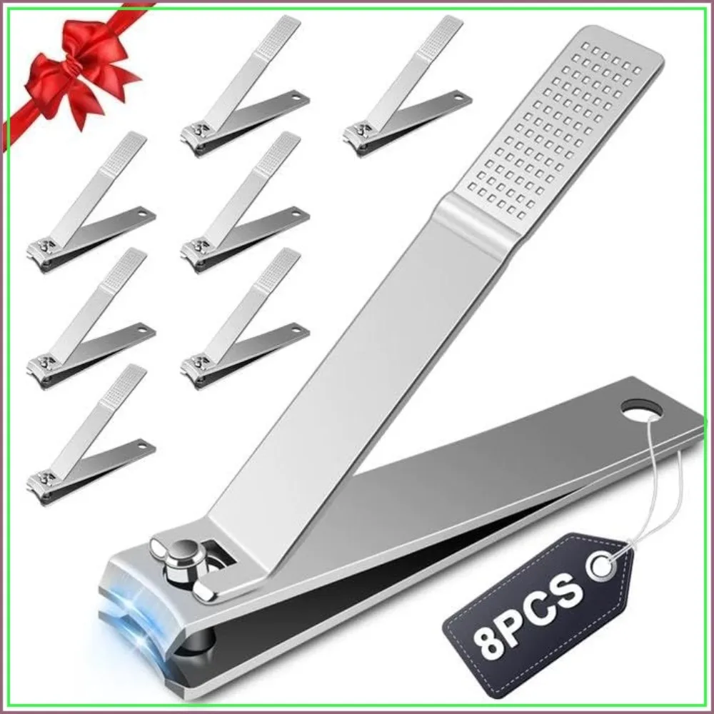 8 Pcs Large Curved Nail Clippers Set Stainless Steel Fingernail Toenail Trimmer Kit Travel Manicure Pedicure
8 Pcs Large Curved Nail Clippers Set Stainless Steel Fingernail Toenail Trimmer Kit Travel Manicure Pedicure
