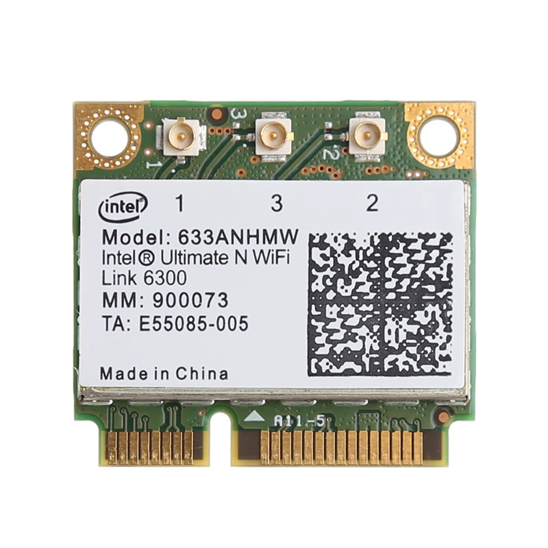 Мини-адаптер PCIE WIFI 633ANHMW, двухдиапазонная сетевая карта 450M для Ultimate-N
Мини-адаптер PCIE WIFI 633ANHMW, двухдиапазонная сетевая карта 450M для Ultimate-N