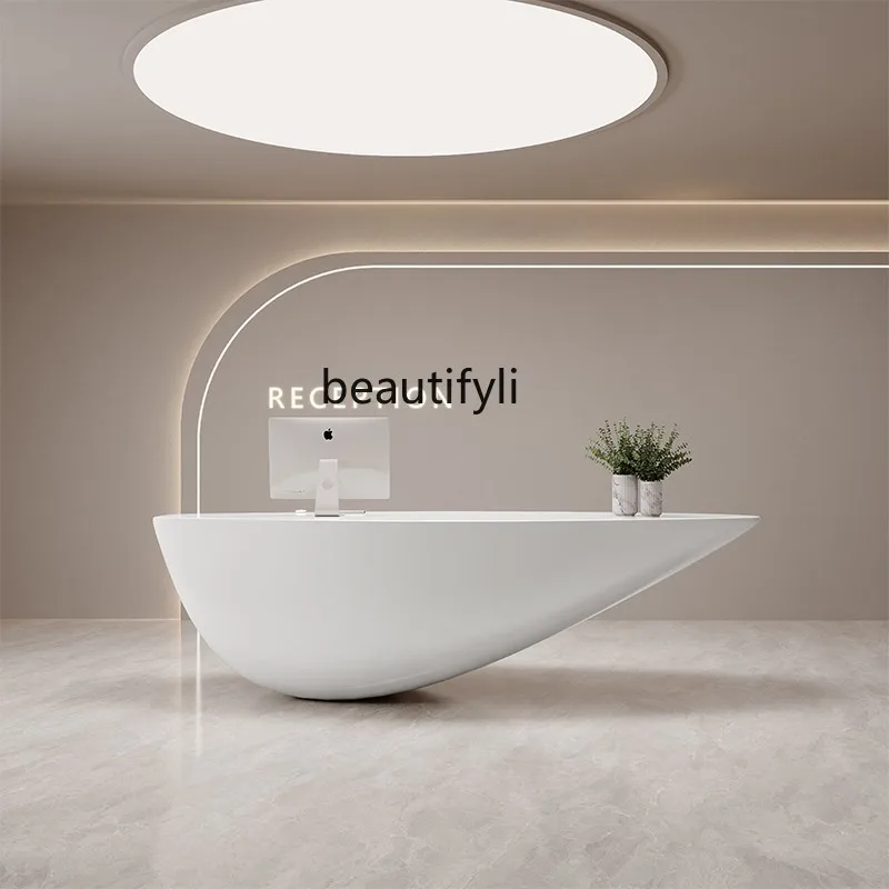 Special-Shaped FRP Bar Counter Company Front Desk High-End Barber Shop Cashier Reception Desk
Special-Shaped FRP Bar Counter Company Front Desk High-End Barber Shop Cashier Reception Desk