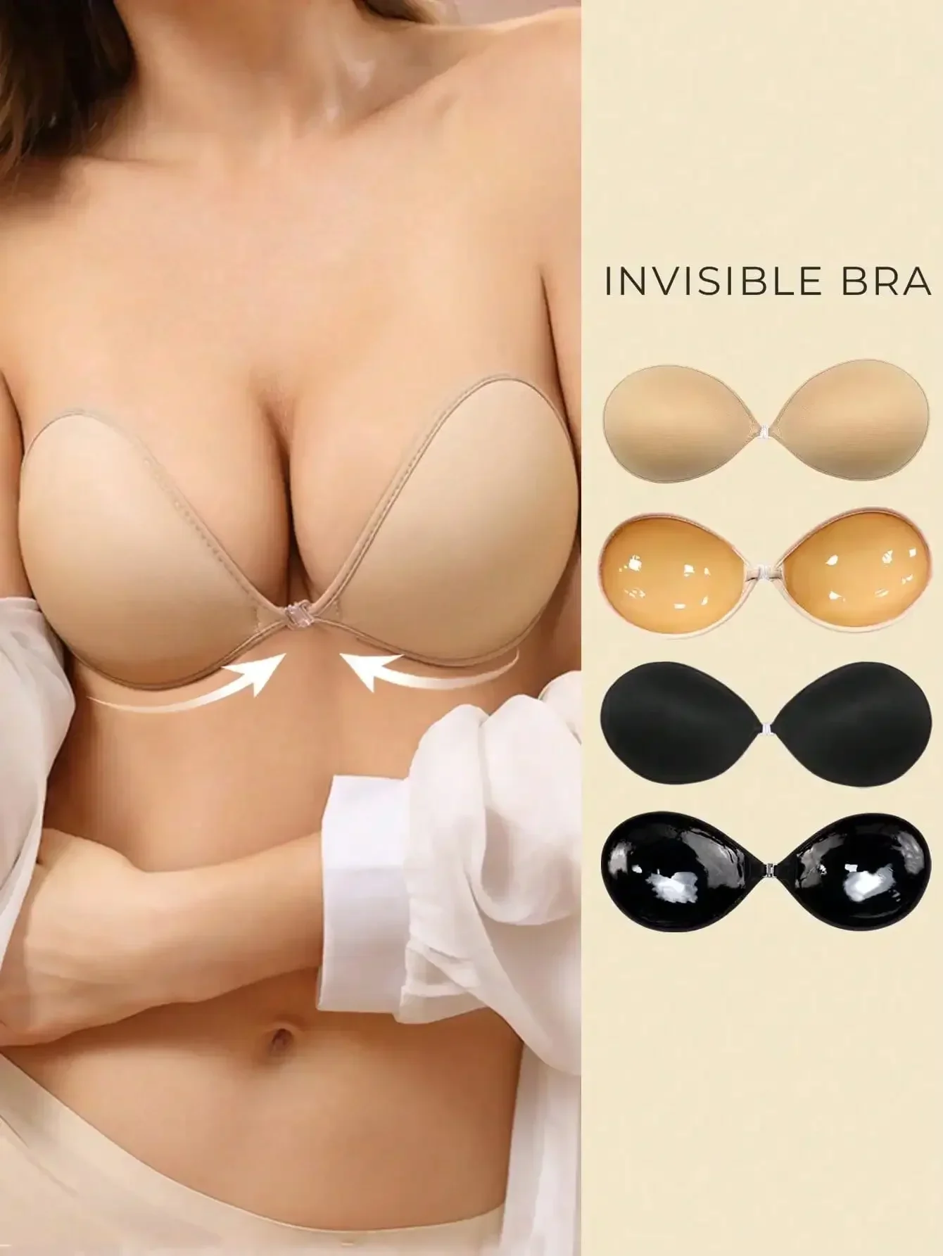 1pc Invisible Lift Bra For Women - Strapless Invisible Bra, Reusable, Suitable For Pairing With Wedding Dresses, Strapless Dress
1pc Invisible Lift Bra For Women - Strapless Invisible Bra, Reusable, Suitable For Pairing With Wedding Dresses, Strapless Dress