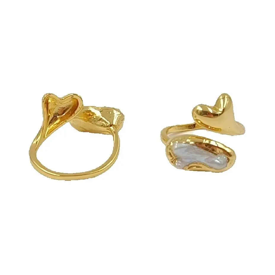 WT-MPR159 Flat Freshwater Pearl&Heartshape Design Can Be Adjustable 18k Gold Plated Ring For Women Trendy Commuter Accessory
WT-MPR159 Flat Freshwater Pearl&Heartshape Design Can Be Adjustable 18k Gold Plated Ring For Women Trendy Commuter Accessory