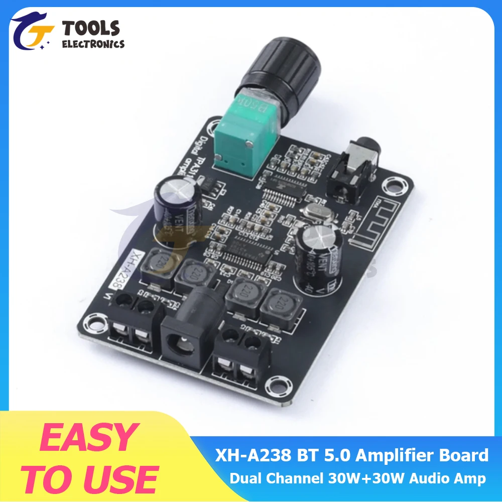 XH-A238 DC12-24V Universal BT Digital Amplifier Board TPA3110D2 Audio Amplifier Dual Channel 30W+30W
XH-A238 DC12-24V Universal BT Digital Amplifier Board TPA3110D2 Audio Amplifier Dual Channel 30W+30W