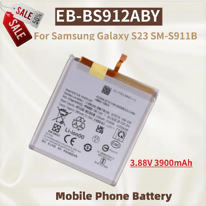 EB-BS912ABY Battery 3.88V 3900mAh For Samsung Galaxy S23 SM-S911B Replacement Phone Batteries Brand New High Quality
EB-BS912ABY Battery 3.88V 3900mAh For Samsung Galaxy S23 SM-S911B Replacement Phone Batteries Brand New High Quality