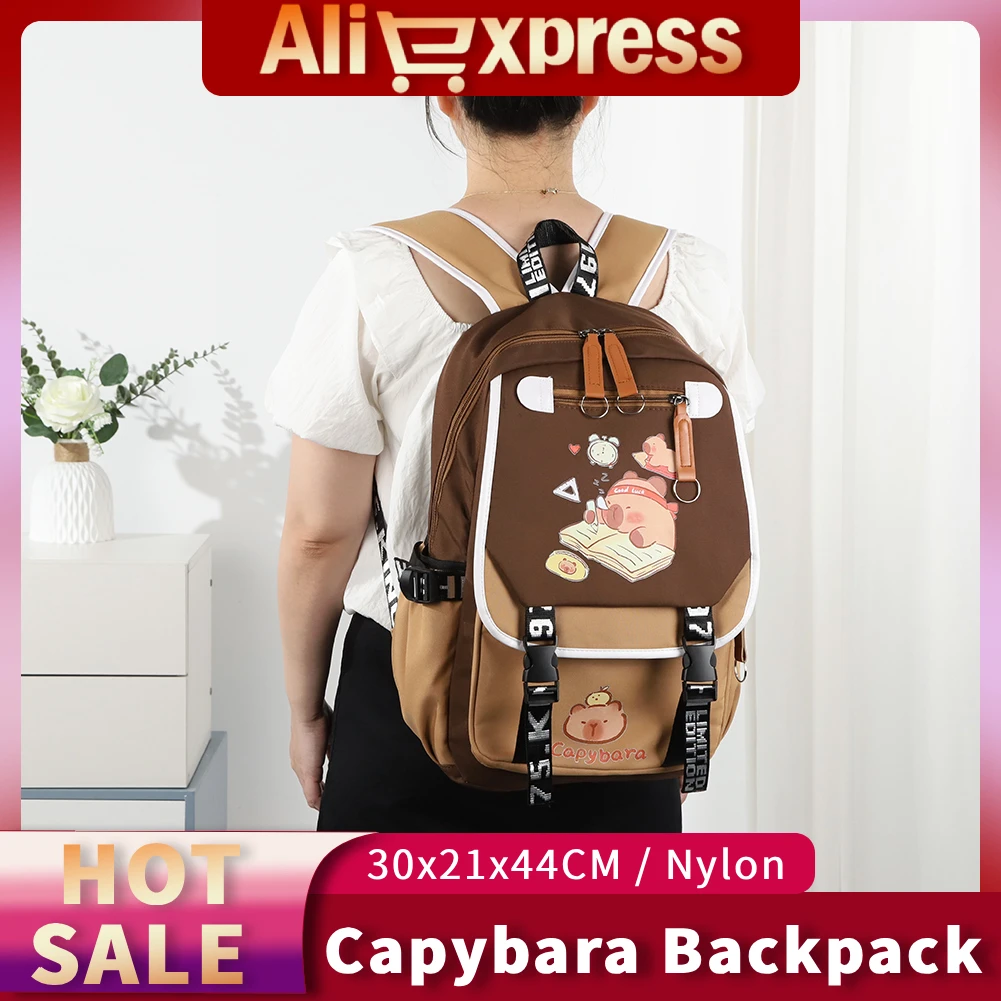 Capybara Backpack with 1 Main Compartment Zipper Rucksack Adjustable Straps for Girls Boys School Bag Gifts for Capybara Lovers
Capybara Backpack with 1 Main Compartment Zipper Rucksack Adjustable Straps for Girls Boys School Bag Gifts for Capybara Lovers