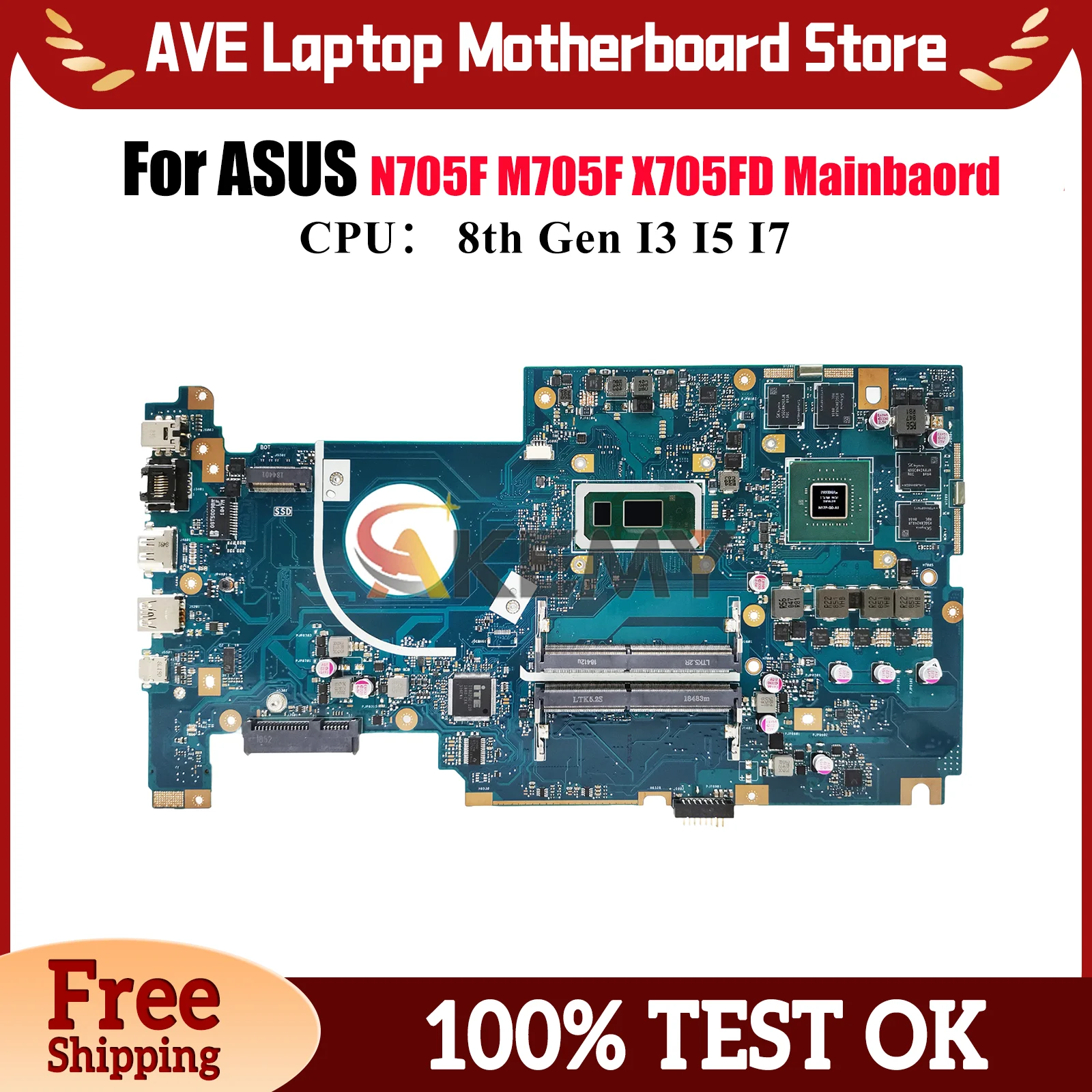 X705FD Laptop Motherboard For ASUS VivoBook N705F M705F X705F X705FN Notebook Mainboard With I3 I5 I7 CPU tests OK fast shipping
X705FD Laptop Motherboard For ASUS VivoBook N705F M705F X705F X705FN Notebook Mainboard With I3 I5 I7 CPU tests OK fast shipping