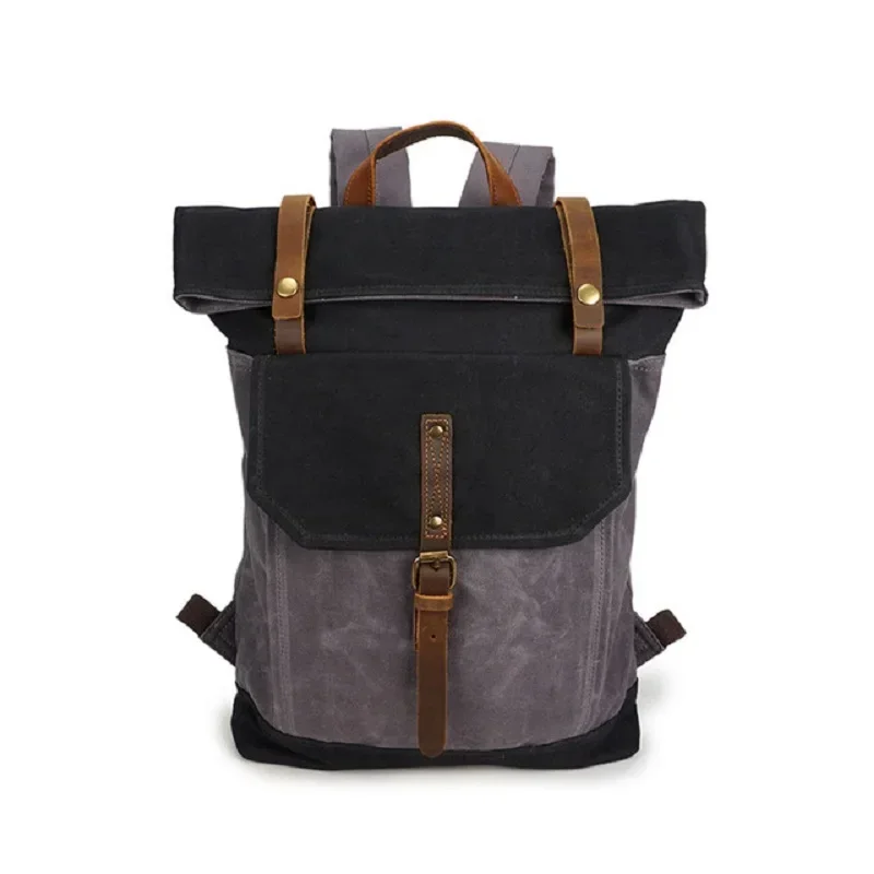 M230 Vintage Oil Wax Canvas Backpack Men Waterproof Travel Shoulder Bag 2019 High Quality Fashion Student Laptop Male Backpack
M230 Vintage Oil Wax Canvas Backpack Men Waterproof Travel Shoulder Bag 2019 High Quality Fashion Student Laptop Male Backpack