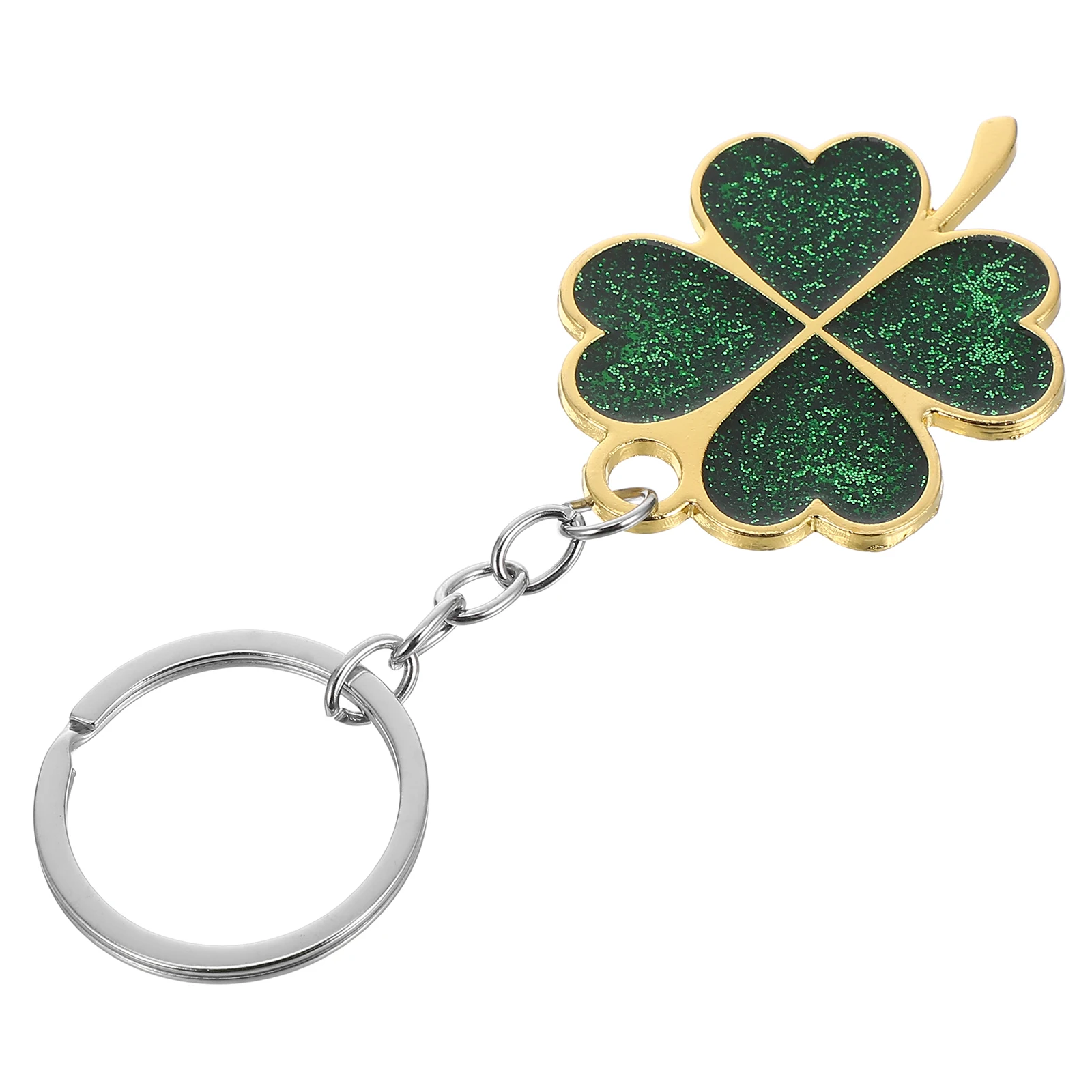 Clover Keychain Zinc Alloy Shamrock Glitter Keyring Accessories Women Patrick Day Metal Keychain
Clover Keychain Zinc Alloy Shamrock Glitter Keyring Accessories Women Patrick Day Metal Keychain