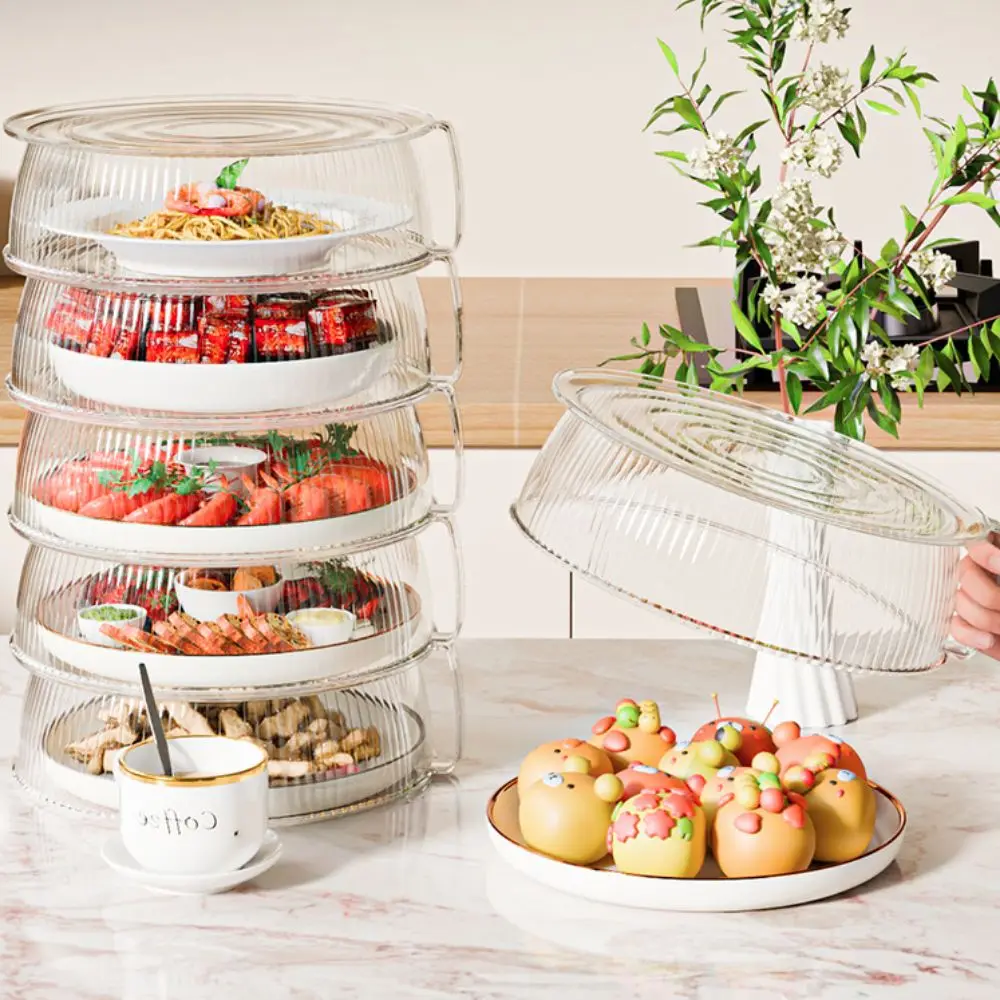 Multi-functional PET Dish Cover Dustproof Stackable Multi-layer Food Cover Transparent with Handle Dish Guard Dining Table
Multi-functional PET Dish Cover Dustproof Stackable Multi-layer Food Cover Transparent with Handle Dish Guard Dining Table