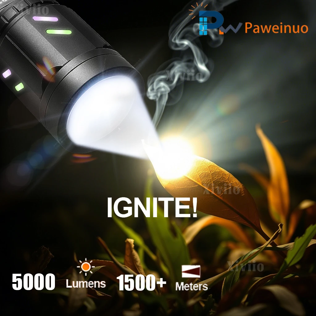 Paweinuo Tactical Firestarter Flashlight High Power Led Flashlight Usb Rechargeable Zoom Torch Laser Pointer For Camping Lantern
Paweinuo Tactical Firestarter Flashlight High Power Led Flashlight Usb Rechargeable Zoom Torch Laser Pointer For Camping Lantern