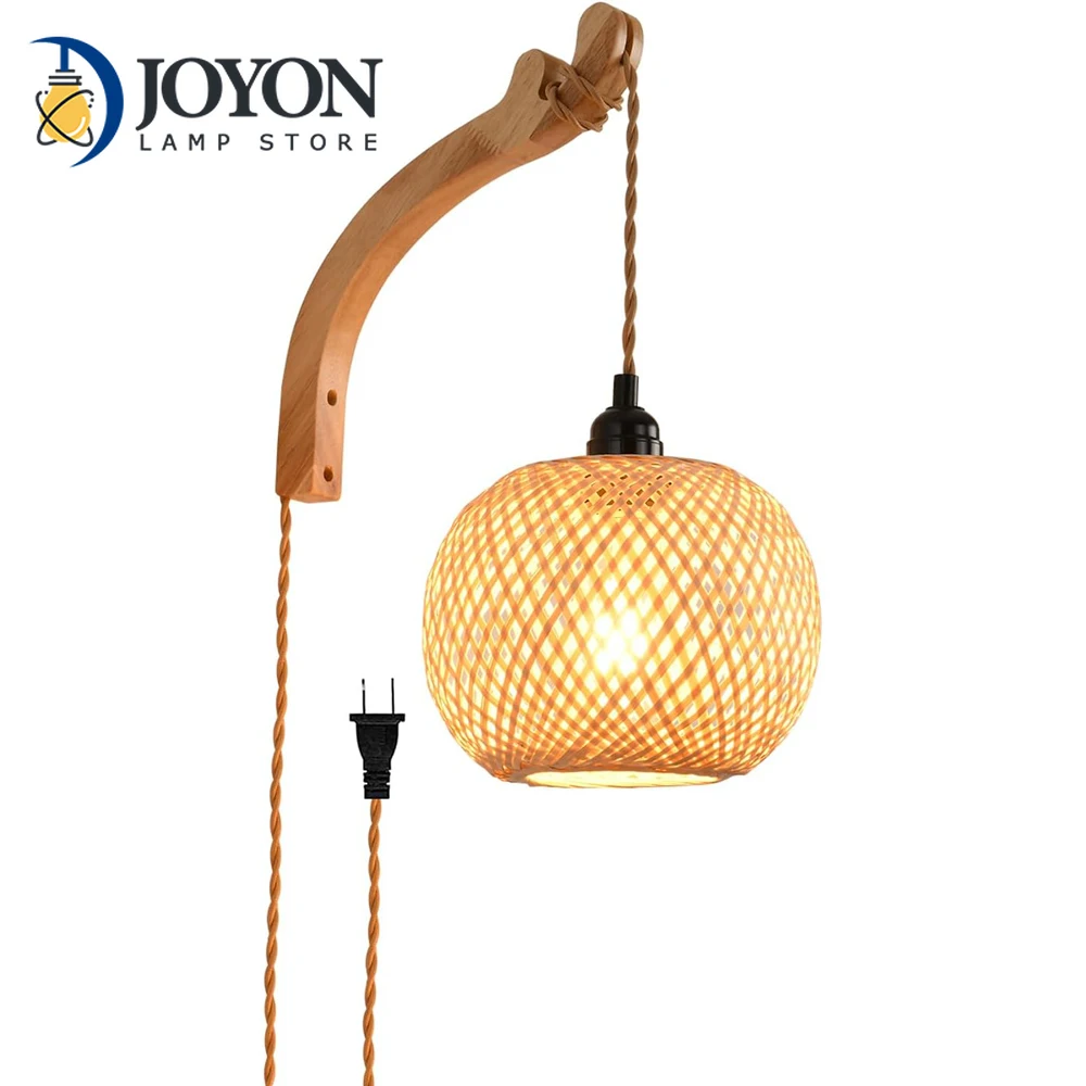 Plug in Wall Sconce Farmhouse Bamboo Wall Lamp Plug in Hand Woven Bedside Light Boho Sconces Lighting for Living Room Bedroom
Plug in Wall Sconce Farmhouse Bamboo Wall Lamp Plug in Hand Woven Bedside Light Boho Sconces Lighting for Living Room Bedroom