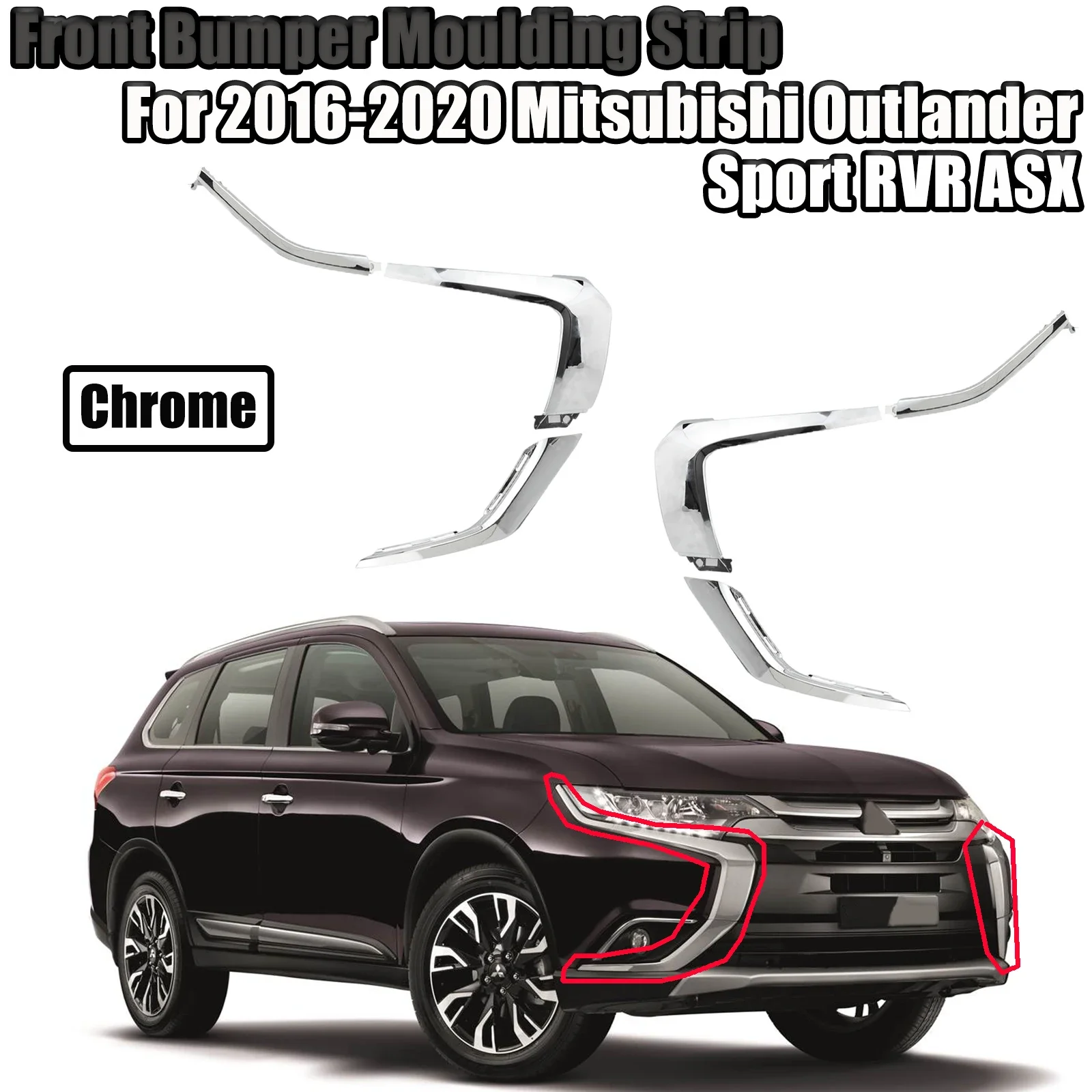 Для Mitsubishi Outlander 2016-2019, автомобильная молдинговая полоса, противотуманная лампа, передний бампер, хромированная молдинговая полоса, декоративные полосы
Для Mitsubishi Outlander 2016-2019, автомобильная молдинговая полоса, противотуманная лампа, передний бампер, хромированная молдинговая полоса, декоративные полосы