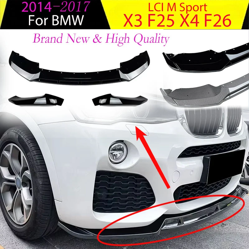 Передний нижний бампер автомобиля для BMW X3 F25 X4 F26 LCI M Sport 2014-2017, спойлер, разделитель, диффузор, защита кузова, комплект авто
Передний нижний бампер автомобиля для BMW X3 F25 X4 F26 LCI M Sport 2014-2017, спойлер, разделитель, диффузор, защита кузова, комплект авто