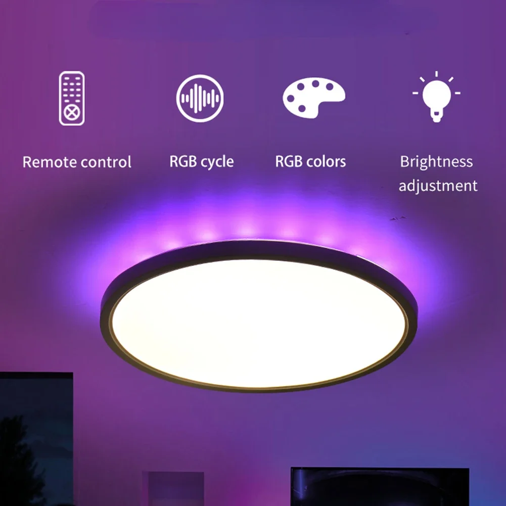 LED Round Ceiling Light RGB Dimmable Chandelier Lighting for Home Bedroom Living Room Ambient Light Decoration Ceiling Lamps
LED Round Ceiling Light RGB Dimmable Chandelier Lighting for Home Bedroom Living Room Ambient Light Decoration Ceiling Lamps