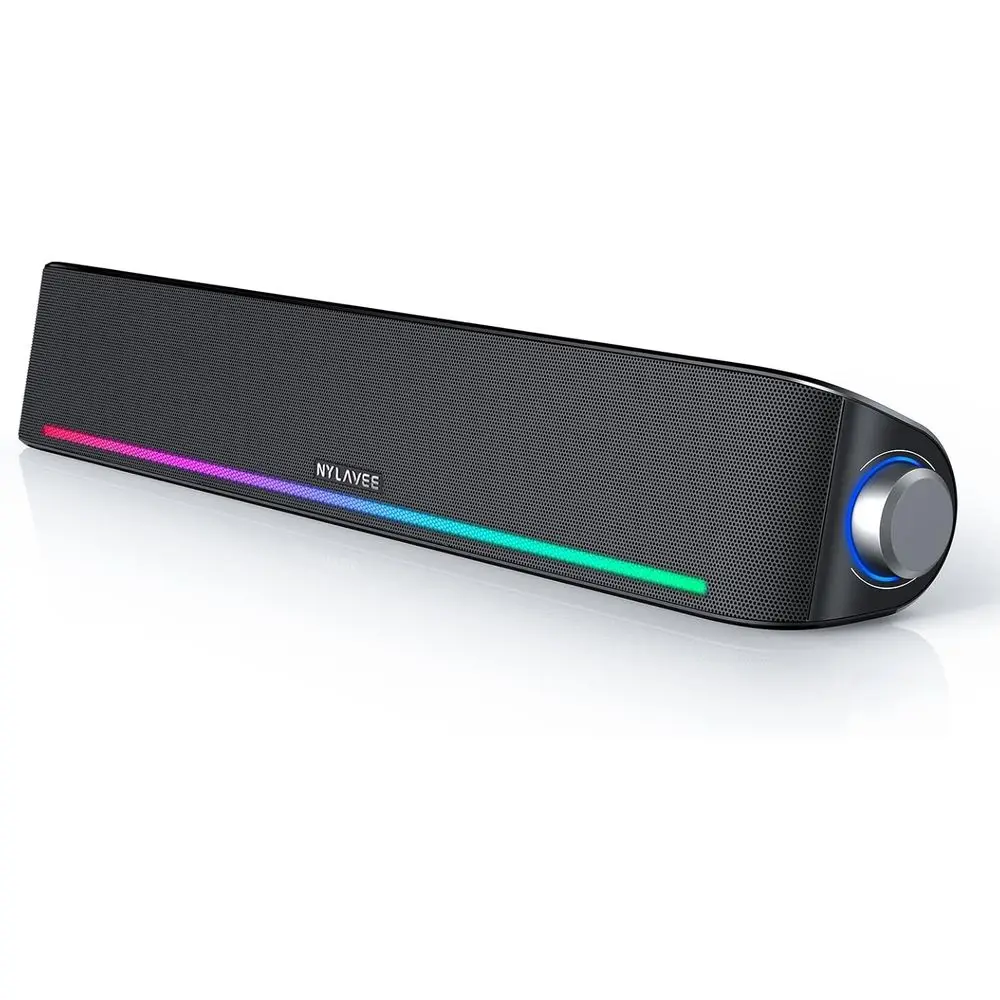 High-Quality Sound Bar with Bluetooth 5.0 and Wired Connectivity, USB Powered Speakers for PC, Desktop, Laptops, and Monitors
High-Quality Sound Bar with Bluetooth 5.0 and Wired Connectivity, USB Powered Speakers for PC, Desktop, Laptops, and Monitors