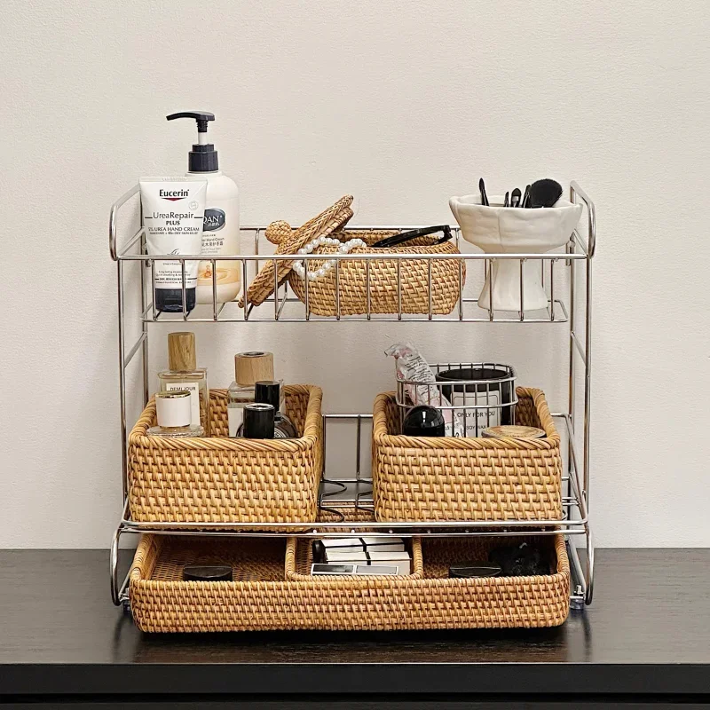 Multi-layer Skin Care Product Storage Rack Desktop Organization Light Luxury 304 Stainless Steel Storage Rack Makeup Storage
Multi-layer Skin Care Product Storage Rack Desktop Organization Light Luxury 304 Stainless Steel Storage Rack Makeup Storage