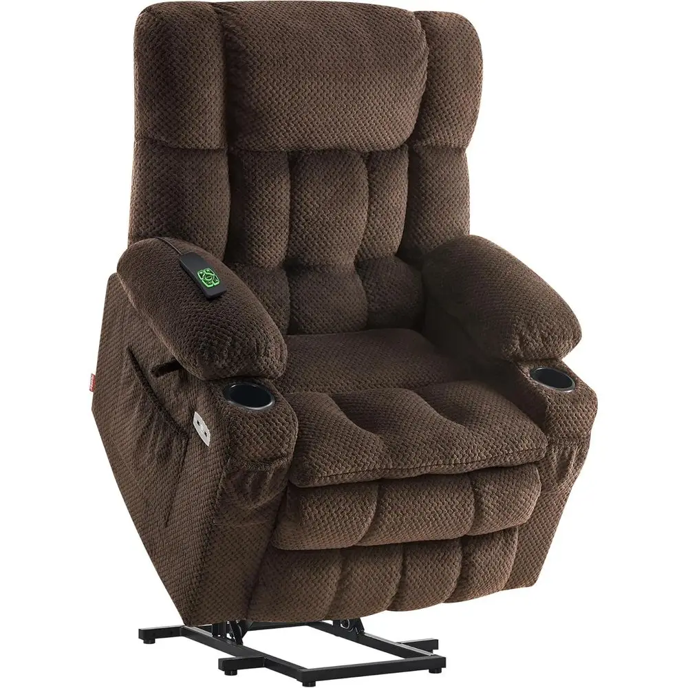 Dual Motor Power Recliner with Massage, Heat, USB Ports, Cup Holders, Medium Mocha Fabric
Dual Motor Power Recliner with Massage, Heat, USB Ports, Cup Holders, Medium Mocha Fabric