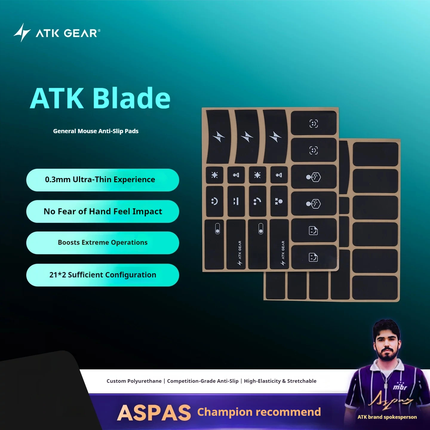 Hot ATK GEAR Mouse Grip Tape Universal 0.3Mm Ultra Thin Polyurethane Sweat Absorbent High Elastic Stretchable For Esports Gaming
Hot ATK GEAR Mouse Grip Tape Universal 0.3Mm Ultra Thin Polyurethane Sweat Absorbent High Elastic Stretchable For Esports Gaming