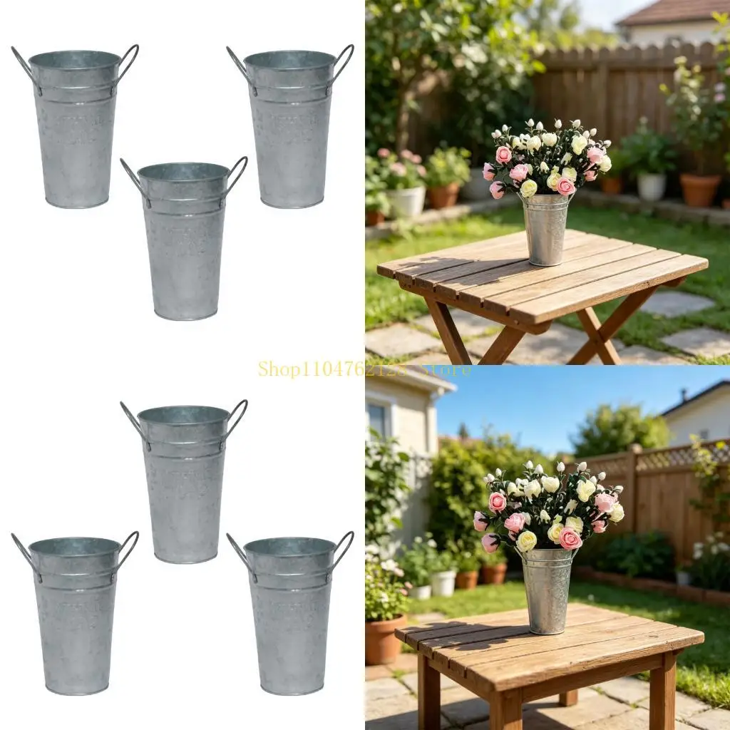 3Pcs Multipurpose Small Iron Flowerpot Plant Pot Decorative Bucket with Handle Lightweight Stand Bucket for Home Display best
3Pcs Multipurpose Small Iron Flowerpot Plant Pot Decorative Bucket with Handle Lightweight Stand Bucket for Home Display best