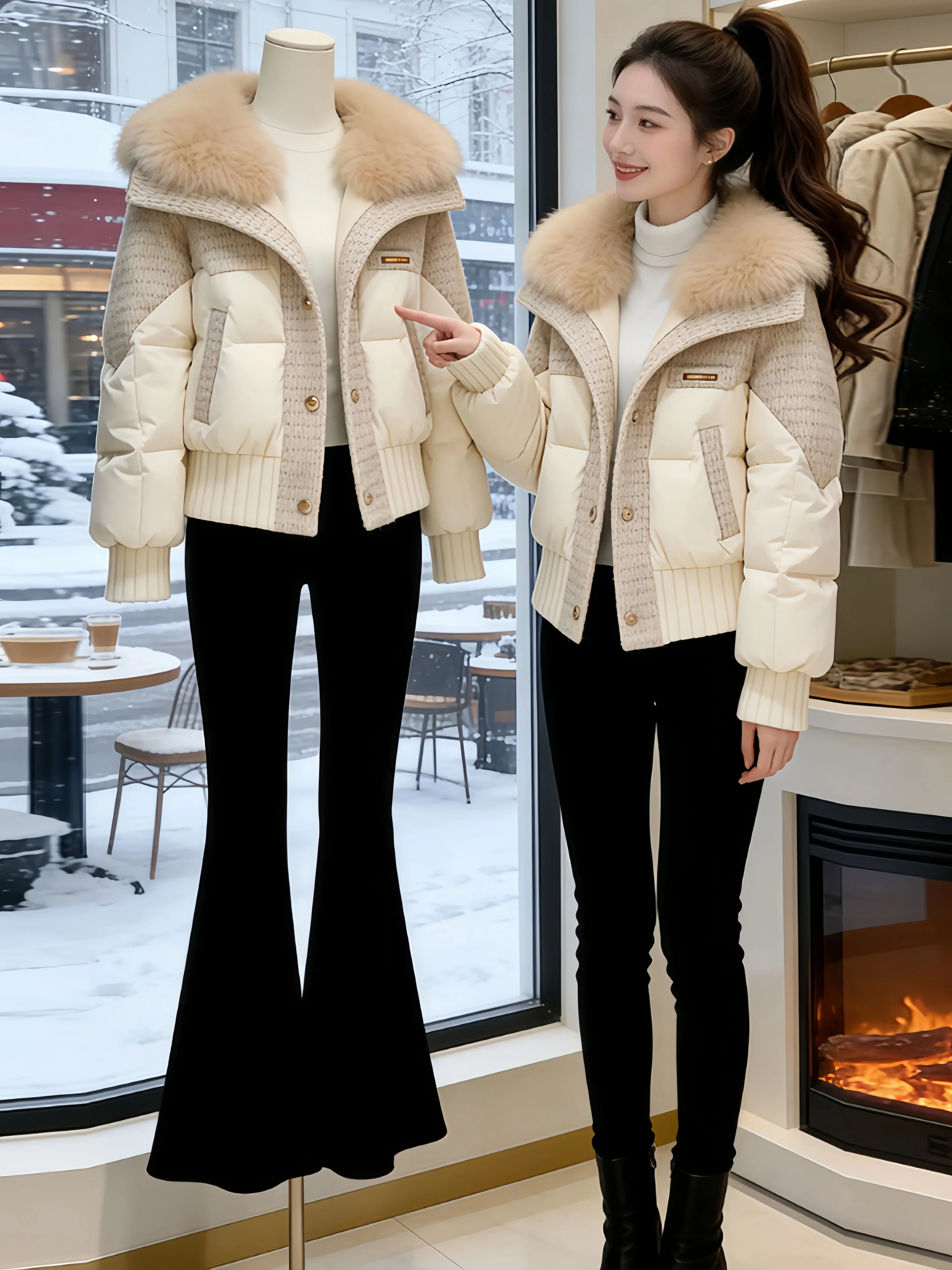 New Chinese Style Short Thickened down Cotton Jacket Women's Winter New Arrival Warm Slimming Coat with Fur Collar
New Chinese Style Short Thickened down Cotton Jacket Women's Winter New Arrival Warm Slimming Coat with Fur Collar