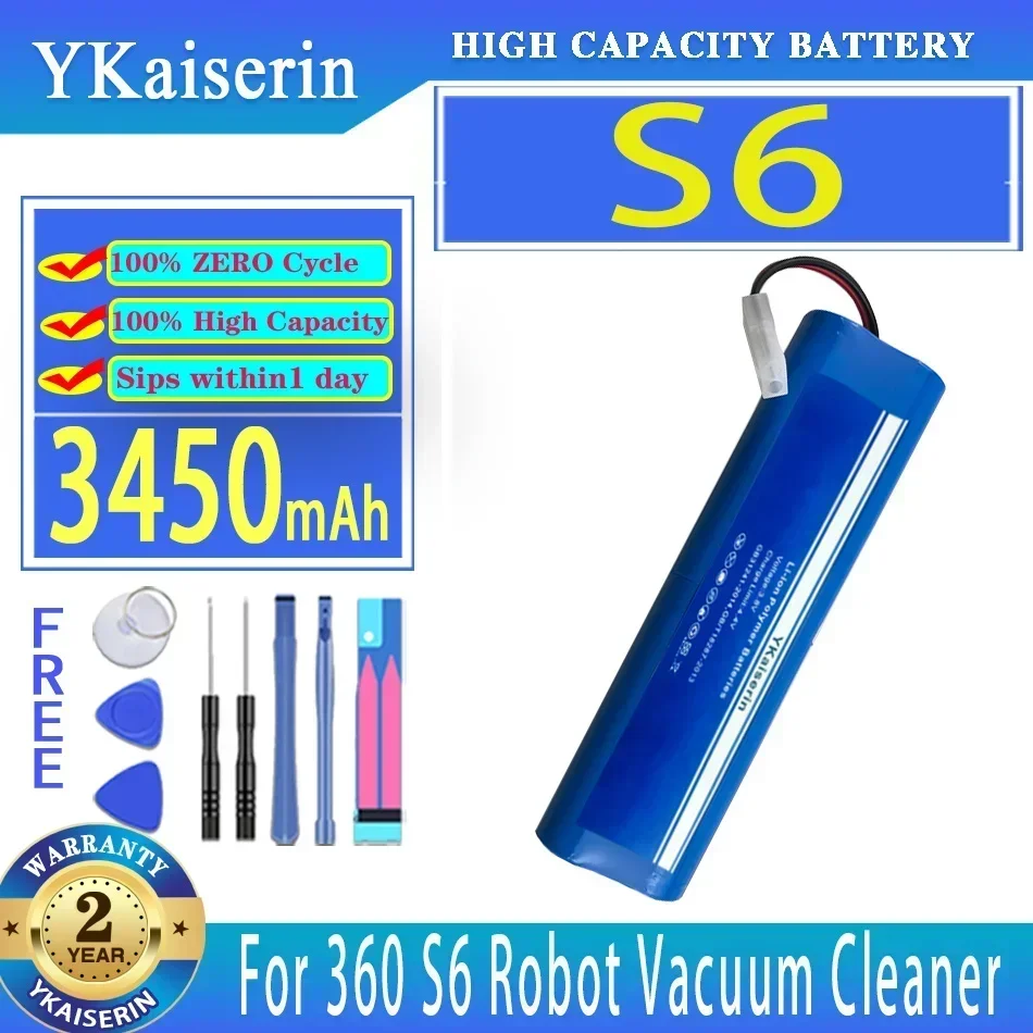 Robotic Vacuum Cleaner Battery 3450mAh For 360 S6 Robot Vacuum Cleaner S6 High Capacity
Robotic Vacuum Cleaner Battery 3450mAh For 360 S6 Robot Vacuum Cleaner S6 High Capacity