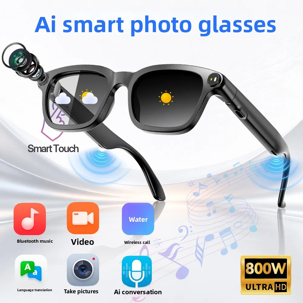 Smart AI Glasses 8MP HD 4K Shooting Camera Photo Video Voice Call Translation Waterproof Bluetooth AI Motorcycle Glasses
Smart AI Glasses 8MP HD 4K Shooting Camera Photo Video Voice Call Translation Waterproof Bluetooth AI Motorcycle Glasses