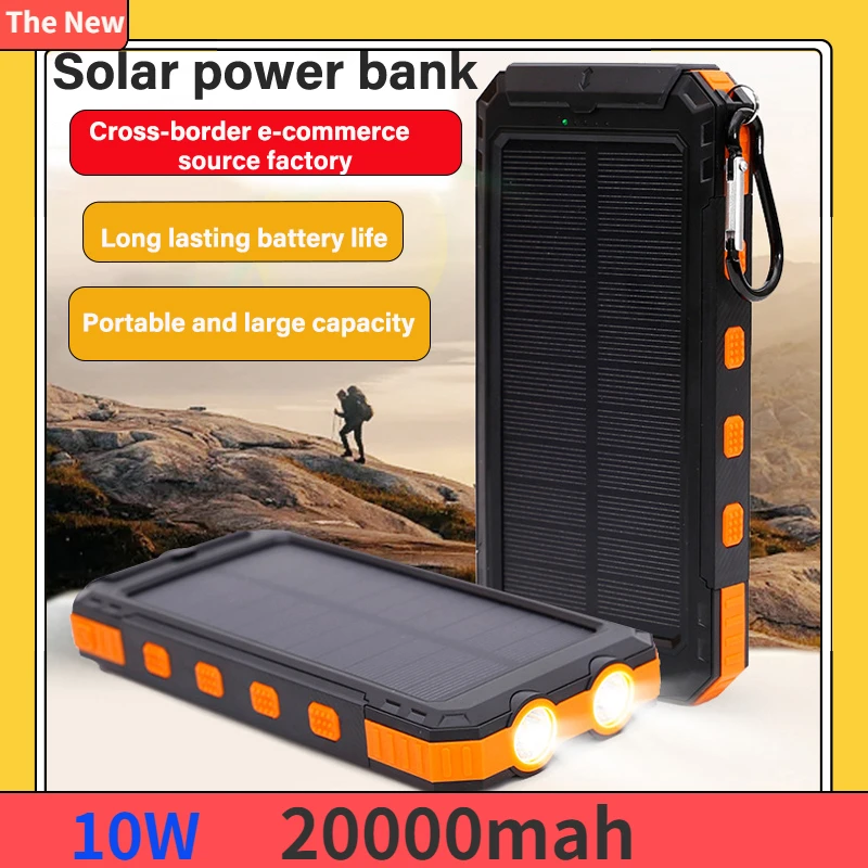10W Solar Power Bank Portable Waterproof Large Capacity 20000mah Fast Charging External Battery Power Super Bright Flashlight
10W Solar Power Bank Portable Waterproof Large Capacity 20000mah Fast Charging External Battery Power Super Bright Flashlight