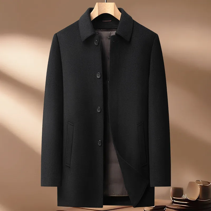 High Quality Men's Thicken Woolen Coats Detachable Duck Down Liner 2025 Winter Warm Wool Windbreaker Jackets Top Puffer Overcoat
High Quality Men's Thicken Woolen Coats Detachable Duck Down Liner 2025 Winter Warm Wool Windbreaker Jackets Top Puffer Overcoat