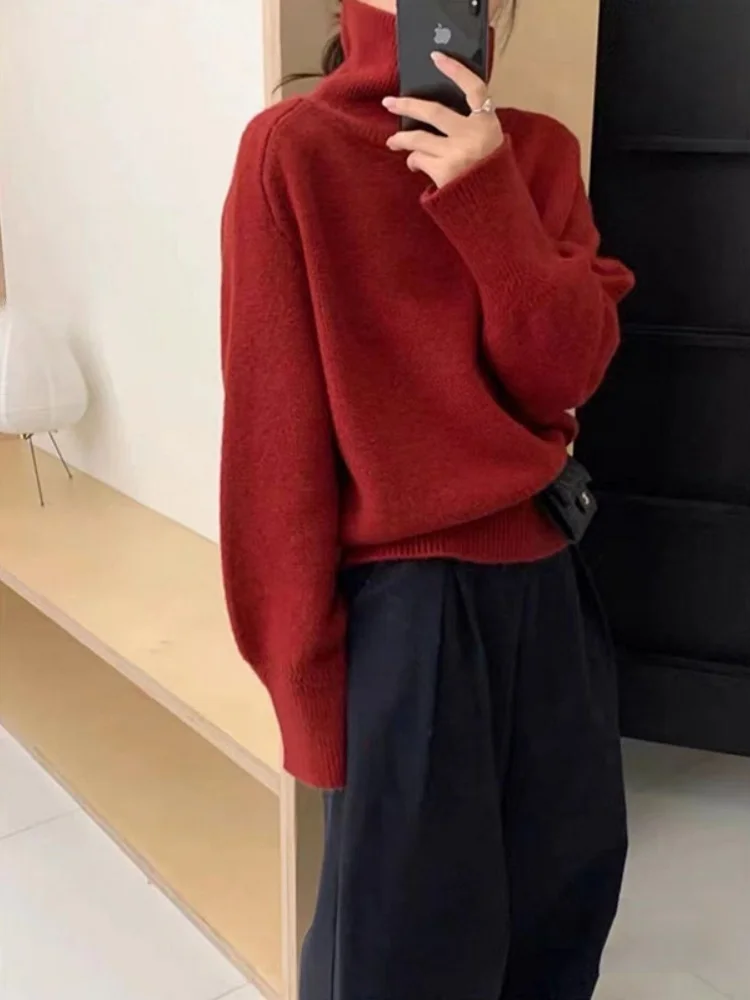 Korean Style High Collar Knitwear Lazy Style Base Layer Shirt Women's Spring Initial New Arrival Soft Medium Gauge Knit
Korean Style High Collar Knitwear Lazy Style Base Layer Shirt Women's Spring Initial New Arrival Soft Medium Gauge Knit