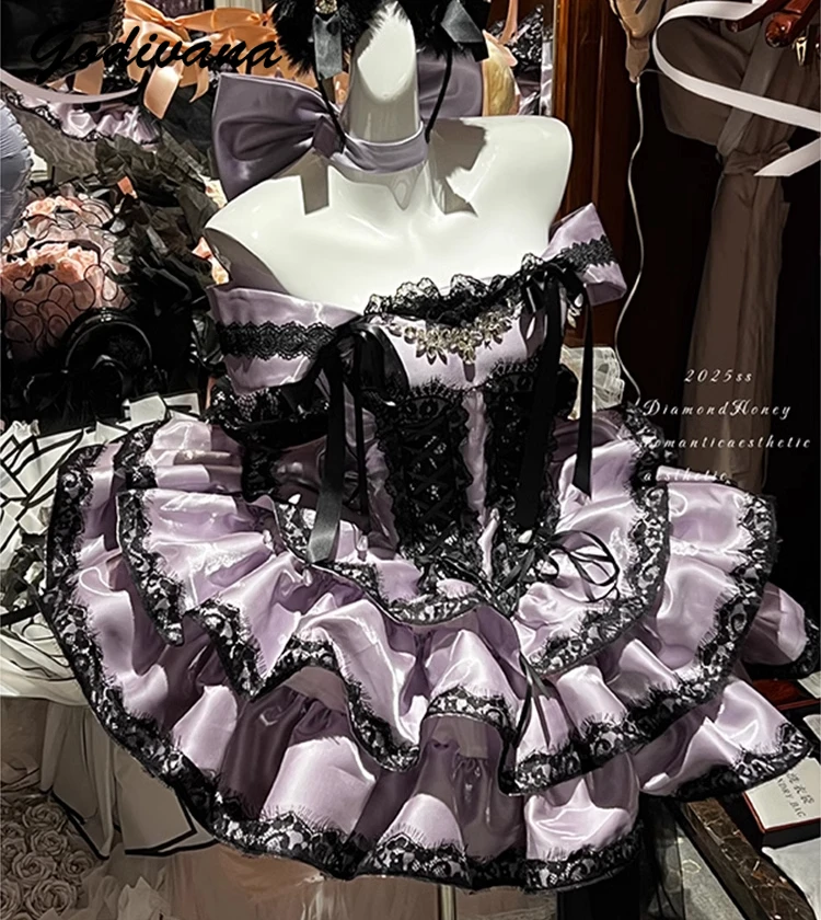 Romantic Off The Shoulder Women's Sexy Sweet Lace Dress Rhinestone Girls Birthday Party Princess Short Cake Dresses
Romantic Off The Shoulder Women's Sexy Sweet Lace Dress Rhinestone Girls Birthday Party Princess Short Cake Dresses