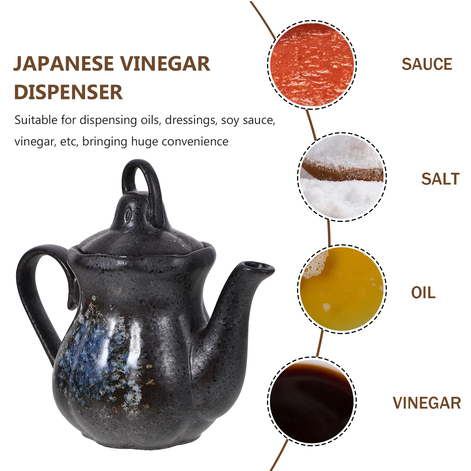Ceramic Soy Sauce Dispenser Vintage Japanese Vinegar Bottle Household Sauce Pot for Olive Oil Cooking Oil Kitchen Supplies 
Ceramic Soy Sauce Dispenser Vintage Japanese Vinegar Bottle Household Sauce Pot for Olive Oil Cooking Oil Kitchen Supplies
