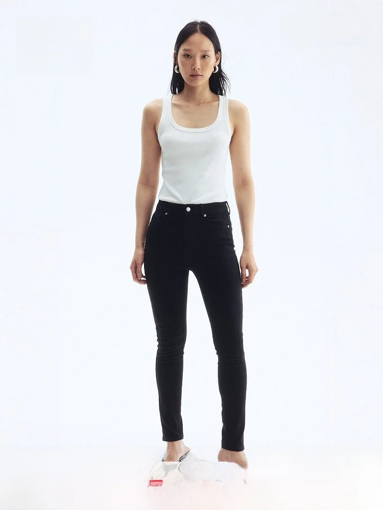 High Waist Skinny Jeans Women's Summer New Style HM2026 Tight Fitting Denim Pants Cotton Polyester Spandex Blend H&M Brand
High Waist Skinny Jeans Women's Summer New Style HM2026 Tight Fitting Denim Pants Cotton Polyester Spandex Blend H&M Brand