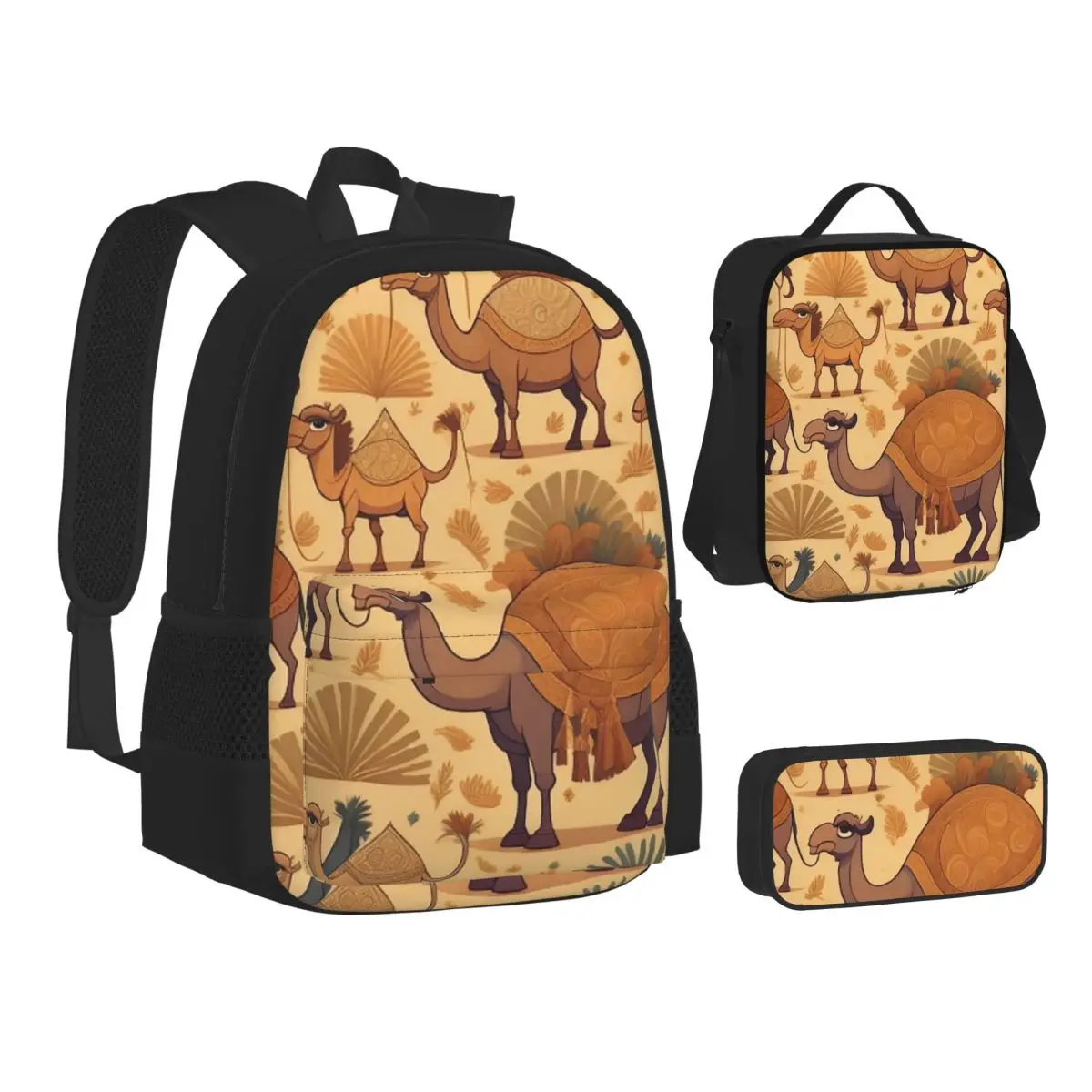Camel Backpacks Boys Girls Bookbag School Bags Children Rucksack Lunch Bag Pen Bag Three-Piece Set
Camel Backpacks Boys Girls Bookbag School Bags Children Rucksack Lunch Bag Pen Bag Three-Piece Set