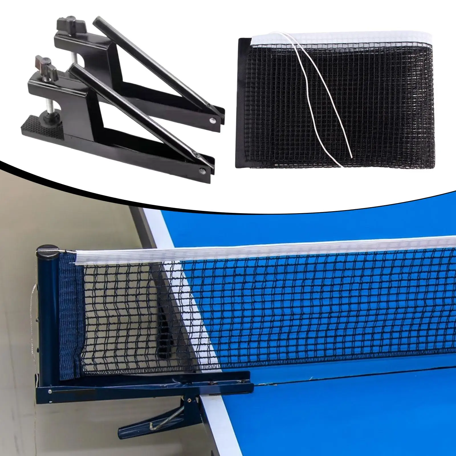 Table Tennis Net and Posts Set Practice Mesh Professional Easy Setup Portable