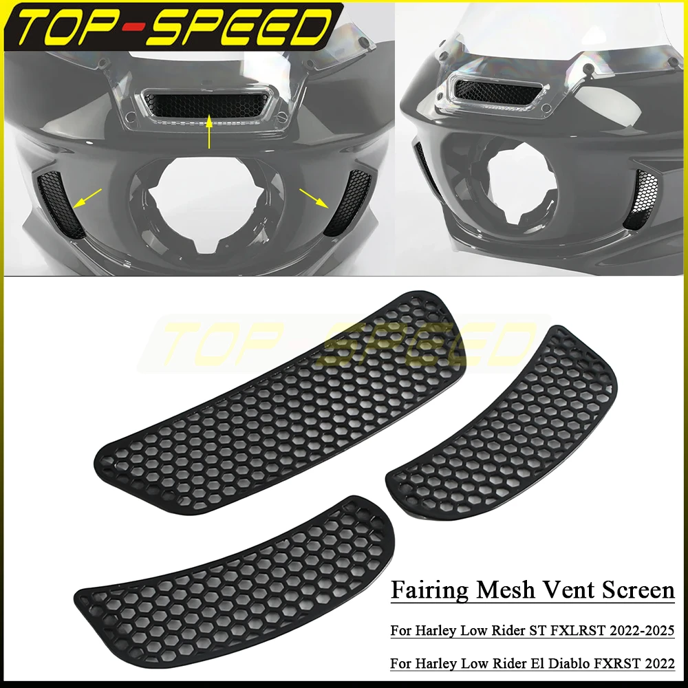 Fairing Mesh Vent Screen Grills Motorcycle Vent Grille For Harley Low Rider ST FXLRST 2022-2025 Low Rider El Diablo FXRST 2022
Fairing Mesh Vent Screen Grills Motorcycle Vent Grille For Harley Low Rider ST FXLRST 2022-2025 Low Rider El Diablo FXRST 2022
