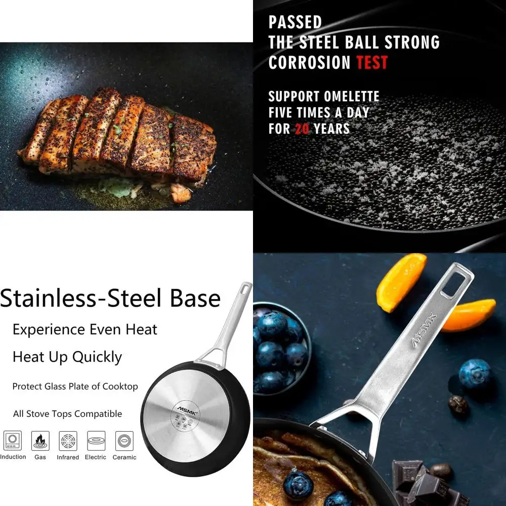 11 Inch Nonstick Skillet Pan with Titanium and Ceramic Coating, Heat-Resistant Handle, Scratch-Resistant, Dishwasher and Oven Sa
11 Inch Nonstick Skillet Pan with Titanium and Ceramic Coating, Heat-Resistant Handle, Scratch-Resistant, Dishwasher and Oven Sa