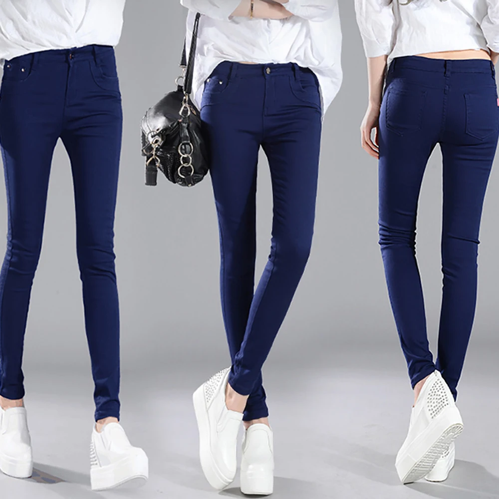 Spring Autumn New Women's Slim Jeans Elastic Straight Pants Business Fashion Leisure Candy-Colored Pencil Denim Pants Female
Spring Autumn New Women's Slim Jeans Elastic Straight Pants Business Fashion Leisure Candy-Colored Pencil Denim Pants Female