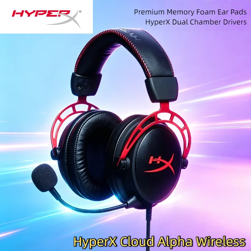 HyperX Cloud Alpha Wireless Gaming Headset 300h Battery for PC DTS Headphone X Spatial Audio Memory Foam Premium
HyperX Cloud Alpha Wireless Gaming Headset 300h Battery for PC DTS Headphone X Spatial Audio Memory Foam Premium