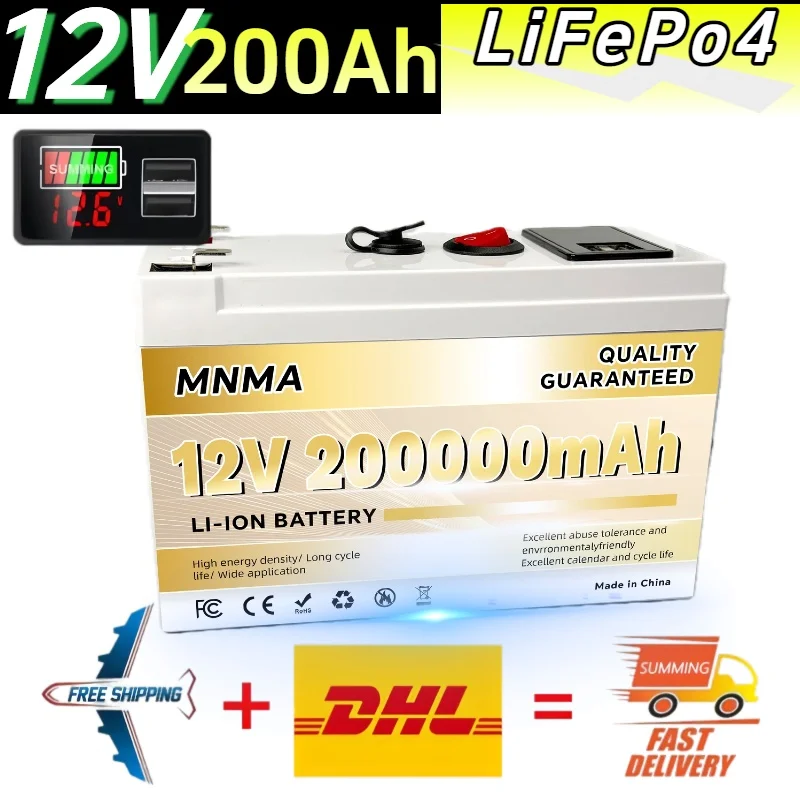 12V 200Ah 18650 Lithium Iron Phosphate 6000+ Cycles Low Temp Protection Marine Boat RV Camper Fish Finder Power Wheel Tax Free
12V 200Ah 18650 Lithium Iron Phosphate 6000+ Cycles Low Temp Protection Marine Boat RV Camper Fish Finder Power Wheel Tax Free
