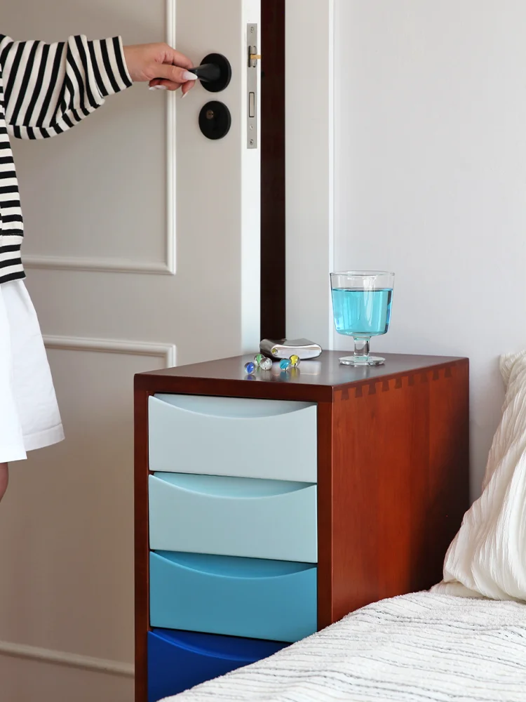 Small household bedroom mini extremely narrow medieval solid wood color matching bedside cabinet
Small household bedroom mini extremely narrow medieval solid wood color matching bedside cabinet