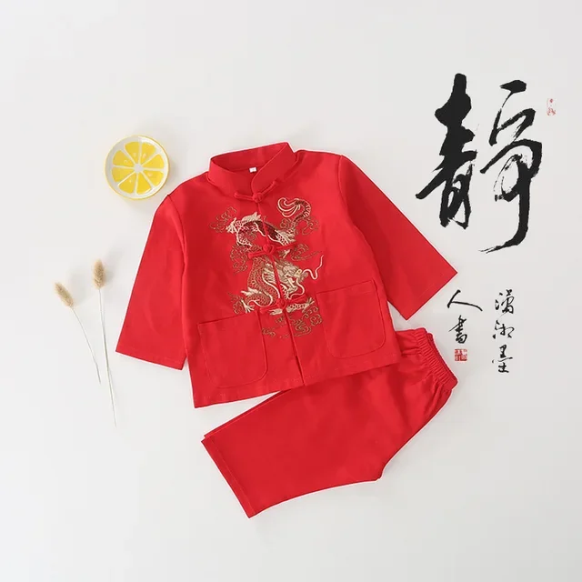 Halloween Vêtements Tang en coton pour garçon, ensemble Hanfu à manches longues, chemise et pantalon de style
Halloween Vêtements Tang en coton pour garçon, ensemble Hanfu à manches longues, chemise et pantalon de style