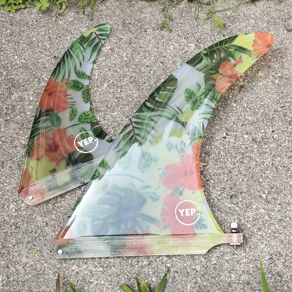 8 Inch Longboard Fin Fiberglass Flower Pattern Single Central Surfboard Fin Big Quilha Accessory for Water Sports
8 Inch Longboard Fin Fiberglass Flower Pattern Single Central Surfboard Fin Big Quilha Accessory for Water Sports